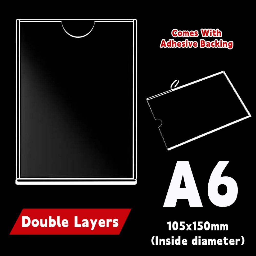 Self-Adhesive Photo Frame Clear Card Holder Durable Label Holder Supermarket