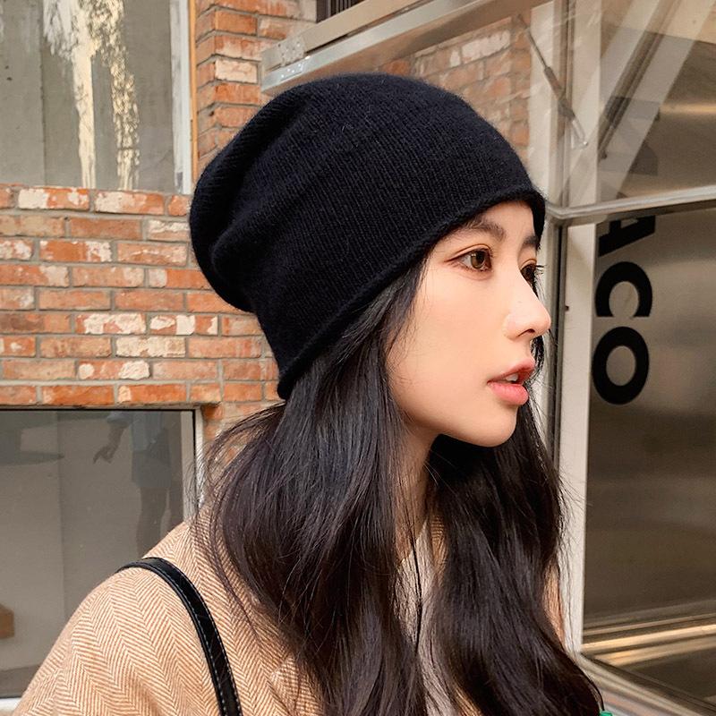 Autumn and Winter Warm Woolen Hat Cold Hat Japanese Fashion Hat Warm Pile Hat Elastic Cap Circumference Simple