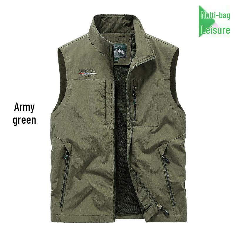 Men's Multi-Pocket Casual Sports Vest for Fishing and Outdoor Activities