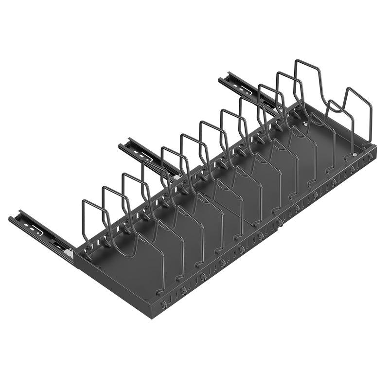 Wow-oh Expandable Frying Pan Storage Cabinet with Adjustable Pull-Out Pot Rack