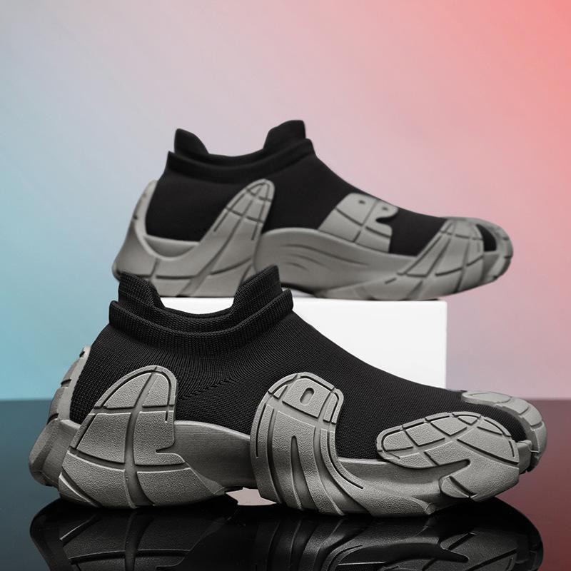 Summer breathable thin mesh fly-woven socks shoes new platform shoes dad shoes