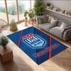 NSW Blues logo Crystal Velvet Rug, Custom Name Text Personalized Non‑Slip Floor Mat for Home Decor Gift