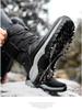 Northeast Men's Large Winter Snow Boots with Velvet Lining - Thick, Warm Cotton Shoes for Outdoor Hiking