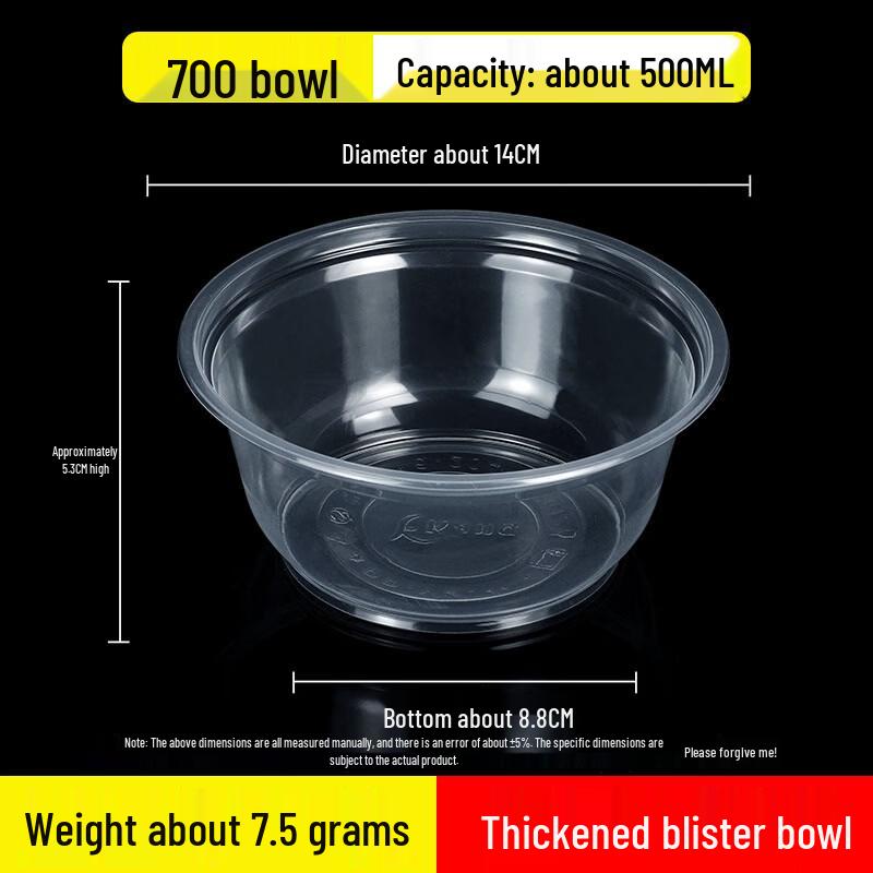 Disposable Round Plastic Soup Bowl