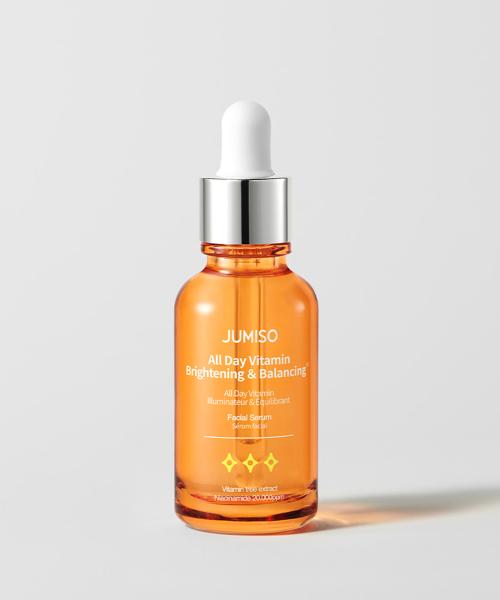 Jumiso All-Day Vegan Vitamin Brightening & Balancing Facial Ampoule Serum 30ml FREE