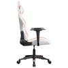 Gaming Chair White and Pink Faux Leather
