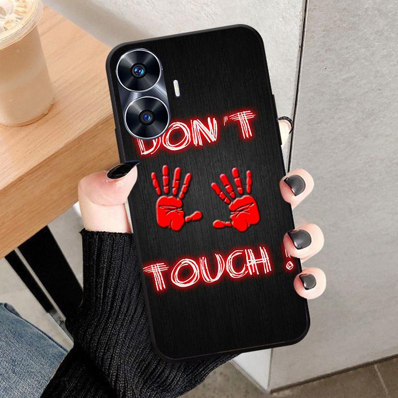 For Realme C55 Case Cool Black Soft Silicone TPU Bumper Protective Phone Case For OPPO Realme C55 case Cover Fundas Shell Coque