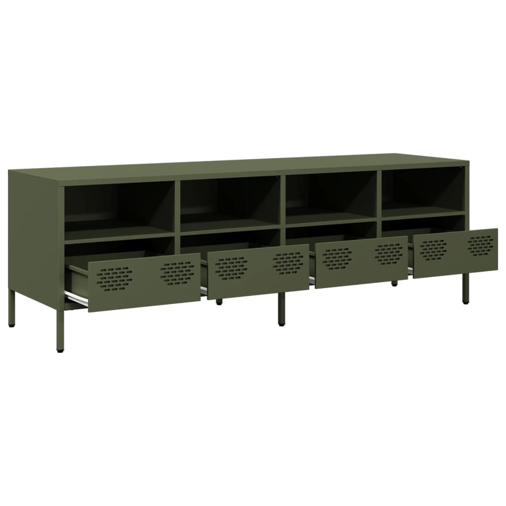 TV Stand Olive Green 135 x 39 x 43.5 cm Cold Rolled Steel