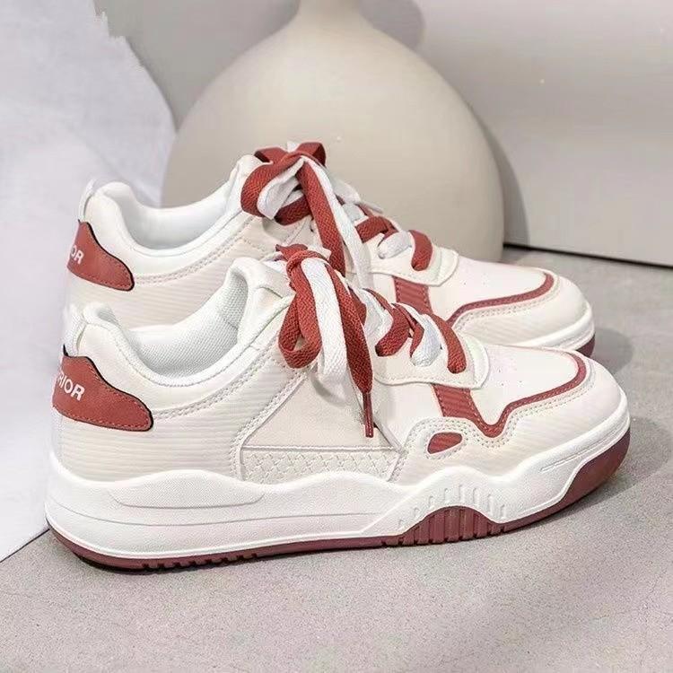 Women's Thick-Soled Casual White Shoes Spring New Special-Interest Design All-Matching Casual Sports Sneakers