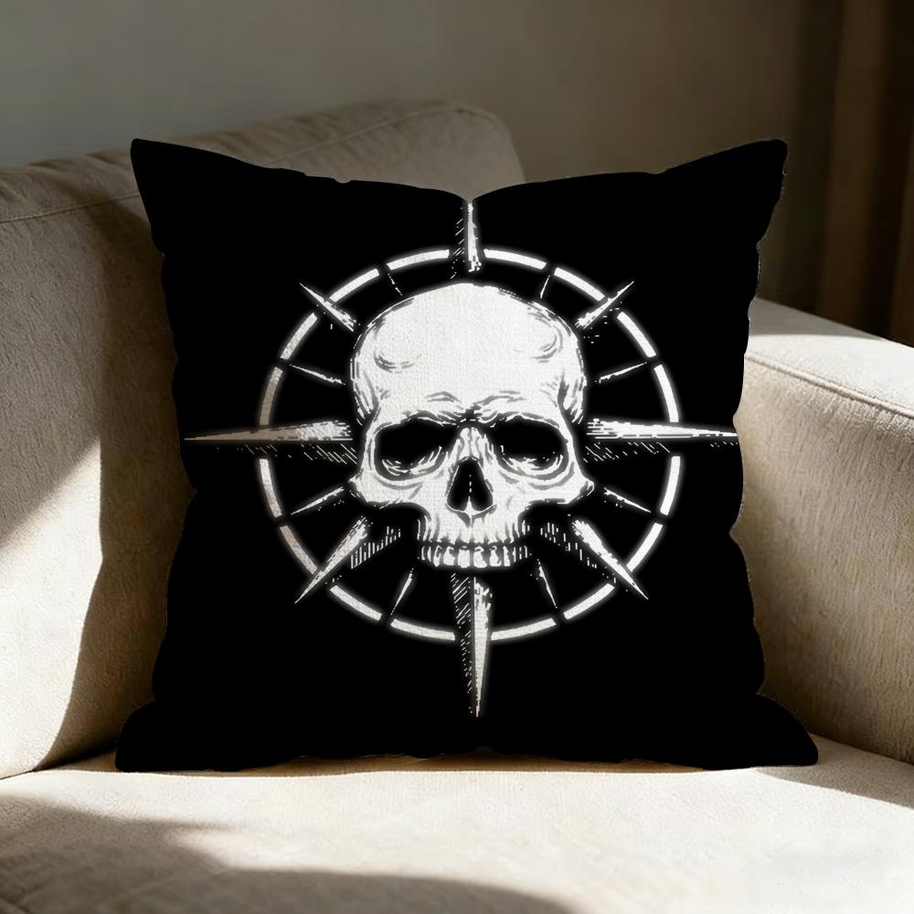 Skull Crossbones Pillow Case Pillowcase Doublesided Printed Sofa Cushion Bedroom Headboard Pillow
