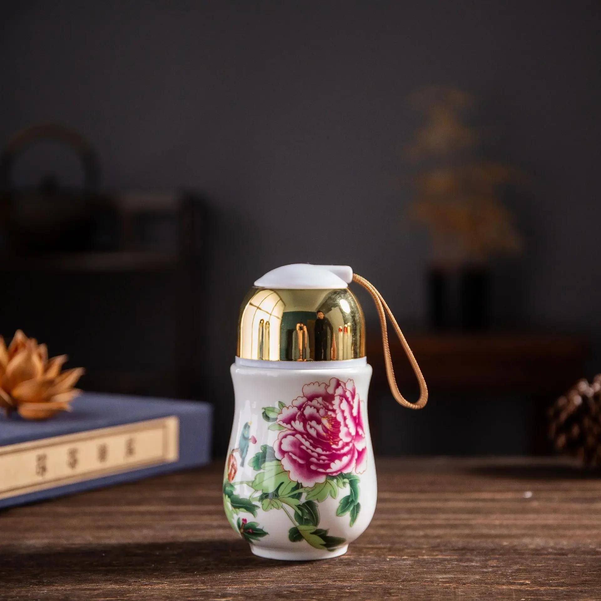

Ceramic Cup Household Blue and White Single Layer Waist Collection Car Cup Convenient 301-400ml