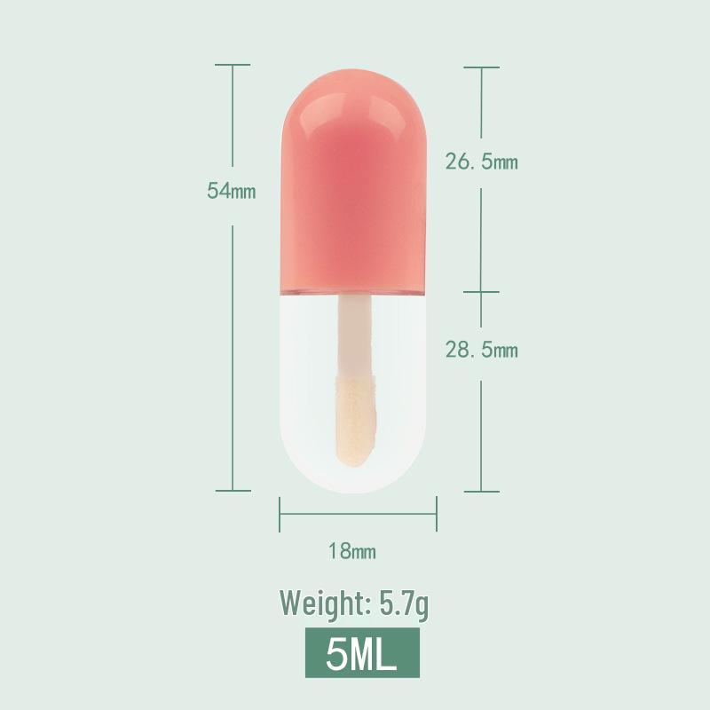 5ML Mini Capsule Lip Gloss Tube - Empty Lip Glaze Cosmetic Packaging