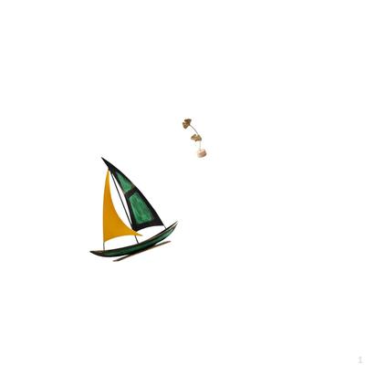 Iron Sailboat Sculpture Tabletop Ornament Metal Statue Feng Shui Decor Collection Decorative