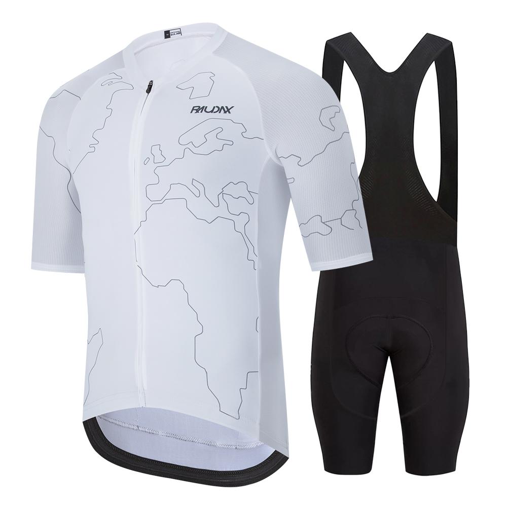2026 Raudax Men Short Sleeve Cycling Jersey Set MTB Maillot Ropa Ciclismo Summer Bicycle Wear Breathable Cycling Clothing Gel Padded