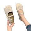 French retro pleated beanie shoes flat sole lightweight soft sole comfortable non-slip single shoes