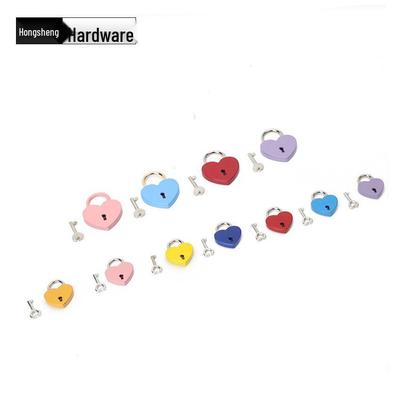 Popular Heart-Shaped Macaron Color Love Lock - Versatile Craft Hardware for Scenic Spots
