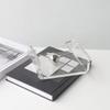 Acrylic Napkin Holder Trnsparent Desktop Napkin Stand with Weighted Arm for Bar Home Kitchen Countertop Dining Table Bathroom