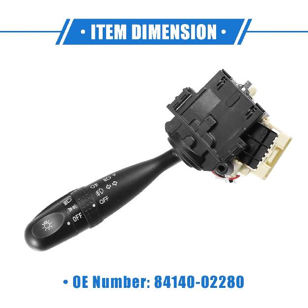 Car Turn Signal Switch Compatible for Toyota Yaris 1999-2005, Durable Plastic Black Headlight Indicator Switch Stalk