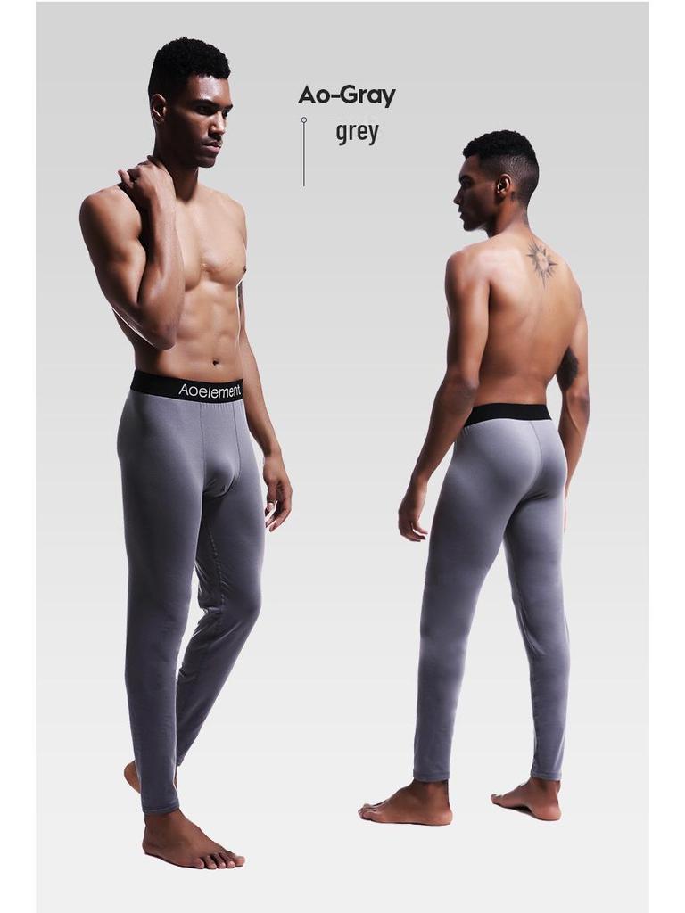 Men's Thin Velvet Warm Autumn/Winter Leggings - Comfortable and Close-Fitting.