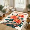 Covor din Catifea de Cristal cu Tematică Grădină Florală Covoraș Moale Personalizat cu Nume Text Decor Casă