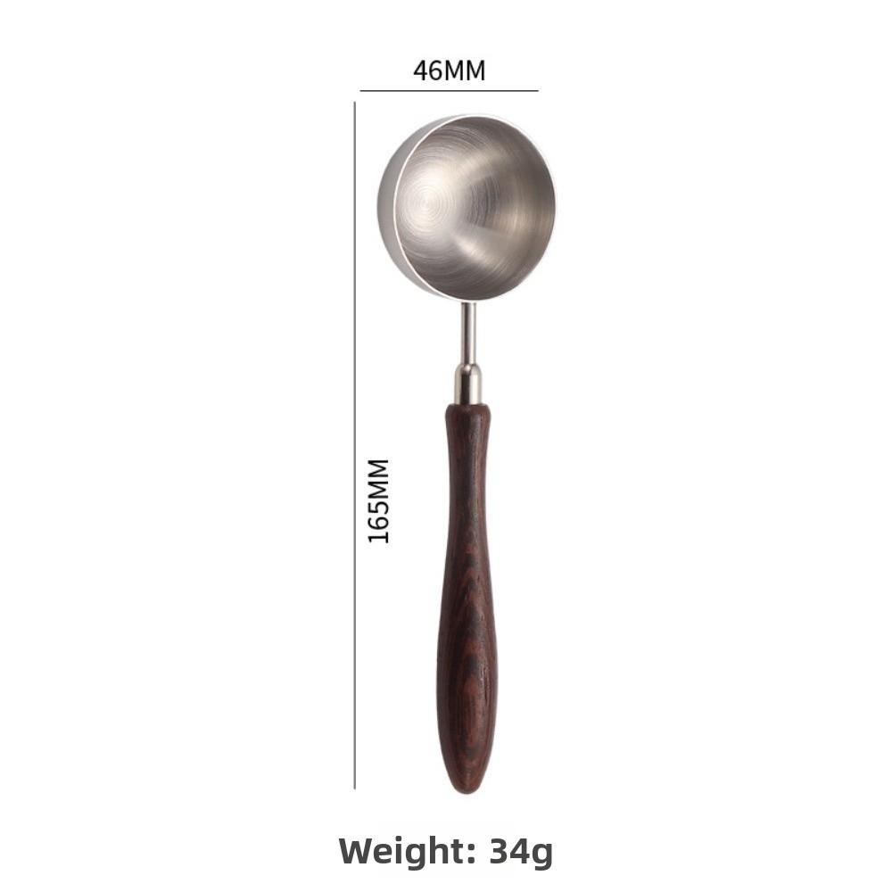 Stainless Steel Long Coffee Scoop Spoon Wood Handle Measuring Spoon Tea Scoop Spoon Kitchen Tool