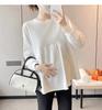 Korean Style Khaki Babydoll Maternity Sweatsuit with Micro Flared Pants for Spring/Autumn