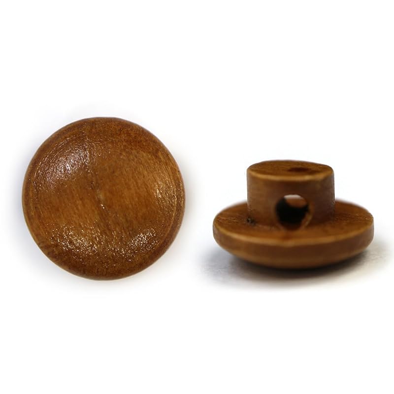 

wood buttons with legs Mushroom-shaped [brown] button natural shirt buttons wood brown grain wooden handicraft 20 pieces [11mm] Sparkling Punpun Maru