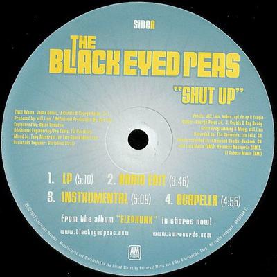 12inch Record BLACK EYED PEAS  Shut Up Knee Deep Remix AMRR11025 2003 US Rap  HipHopRB Used