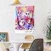 Digital Circus Wall Decor Tapestry Art For Pet Memorial Birthdaywedding Party Backdrop Family Gift