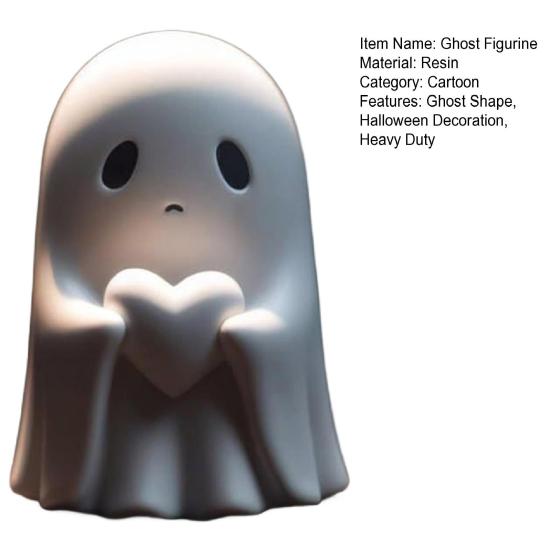 Halloween Kjærlighetshjerte Spøkelse Figur Frekk Langfinger Spøkelsesstatue Resin Skulptur Hjem Kontor Skrivebord Dekorasjon Ornament