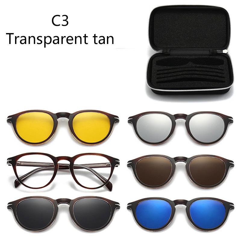 Protezione UV Leggero Confortevole Durevole Alta Qualità Retro Lenti Ovali Occhiali da Sole Miopia Clip-On a Scatto