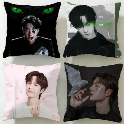 Popular Actor Wang Yibo Cushion Cover Soft & Easy-Wash Pillow Case – Versatile for Couch, Bed, Travel and Office