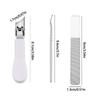 3Pcs/Set With Nail File Nail Clipper Anti Splash Diagonal Pliers  for Thick Nails