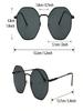 UV Protection 5PCS Unisex Durable Metal Metal Plastic Trendy Sun Glasses Glasses For Street Photography And Daily Travel