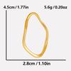 6pcs Simple Geometric Oval Water Droplets Real Gold Plated Stainless Steel Charms For Jewelry Making Supplies DIY Heart Pendant