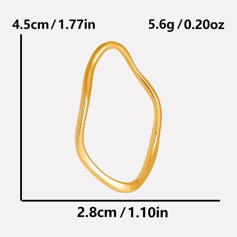 6pcs Simple Geometric Oval Water Droplets Real Gold Plated Stainless Steel Charms For Jewelry Making Supplies DIY Heart Pendant