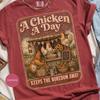 Funny Chicken Shirt, A A Day Keeps Boredom Away Vintage Farm Tee