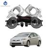 Full Set Front Bumper Fog Light Assy Fog Lamp Assembly Harness For Toyota Prius 2010 2011 2012 Version Chrome Cover