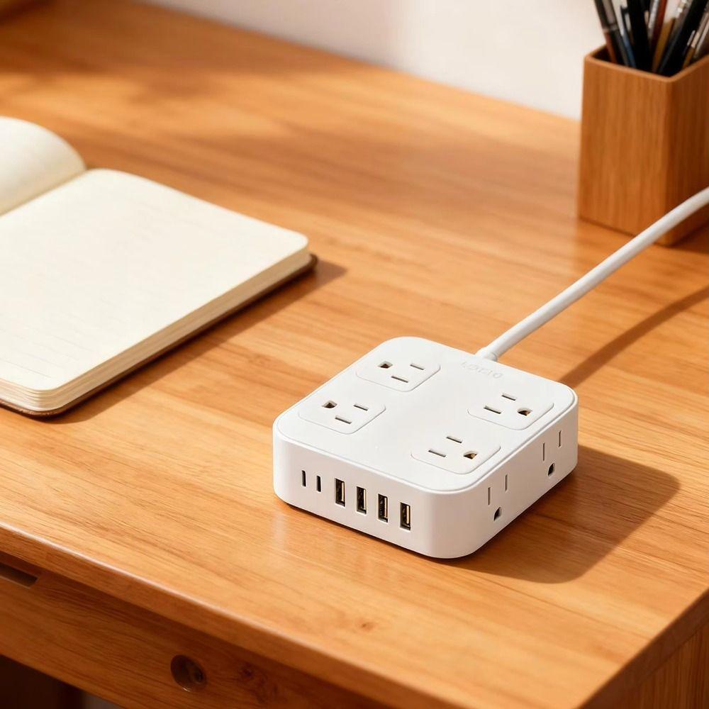 6 USB Ports 8 AC Outlets USB Ports Plug Strip Extender with Cable USB Charging Strip Phone