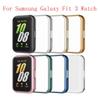 Screen Protector Case for Samsung Galaxy Fit 3 Watch, Soft TPU Plated Bumper All-Around Watch Protective Shell