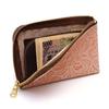 AGILITY Affa Smartphone Wallet with Cowhide Mini Wallet with Floral "Smart Wallet" L-shaped Zipper, Leather, Pattern, Women's