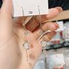 Elegant Long Waterdrop Tassel Ear Cuff for Women Trendy Simple Snowflake Leaf Design Slimming Facial Ear Jewelry