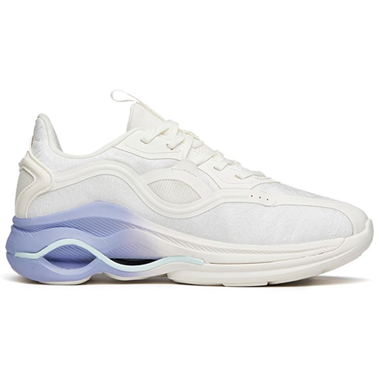 Anta Women Trendy Casual Cushioning Dad Shoes Off White Light Purple Pink 122147722-1