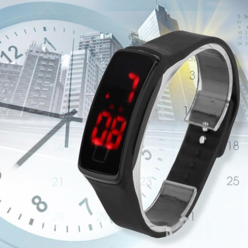 Childrens Digital Led Electronic Watch With Plastic Band For Kids And Students