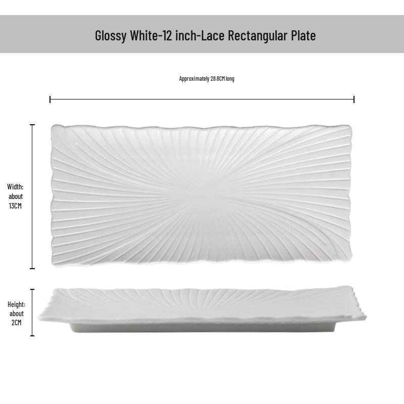 Abay Minimalist White Ceramic Ginkgo Sushi Plate