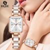 Gold Inlaid Jade Qingti Watch Women'S Small Dial Women'S Bracelet Watch High-End Women'S Watch Luxury Jewelry Buckle Retro Trend