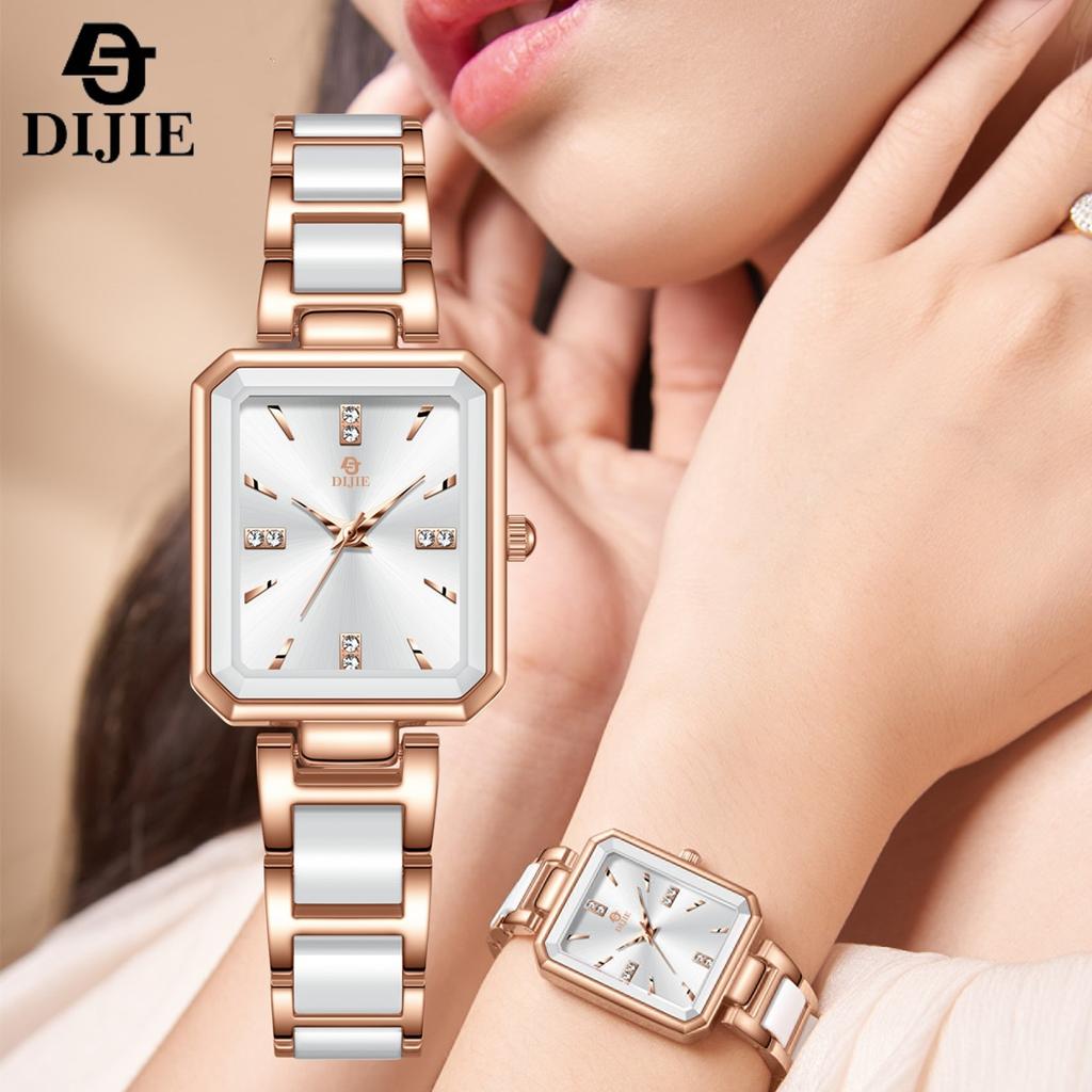 Gold Inlaid Jade Qingti Watch Women'S Small Dial Women'S Bracelet Watch High-End Women'S Watch Luxury Jewelry Buckle Retro Trend