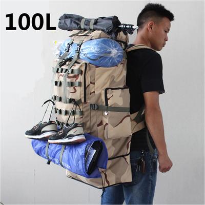 100L Large Hiking Climbing Backpacks Camouflage Softback Backpack For Men And Women Sports Bags Camping Travel Rucksack