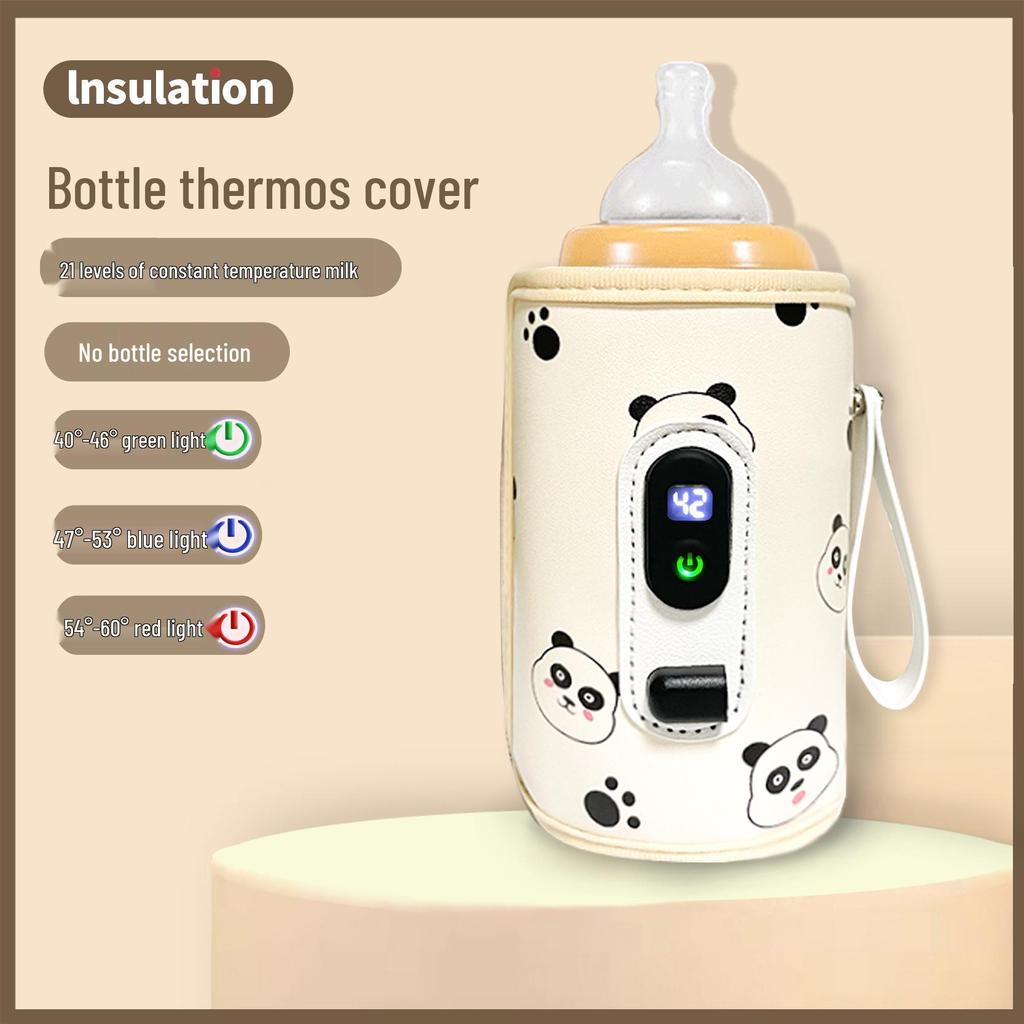 Portable Insulated Baby Bottle Warmer – Wireless, Car-Compatible, Ideal for On-the-Go Feeding