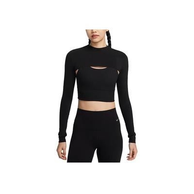 Zenvy Dri-Fit Quick-Dry Long Sleeve Fashion Pullover Women Tops Black HJ1862-010